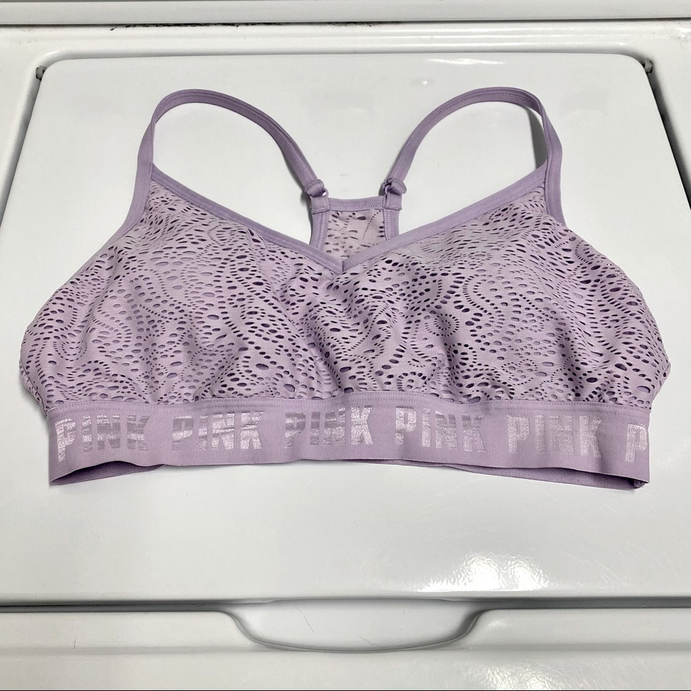 Victoria’s Secret PINK - Large Sports Bra, purple, removable cup inserts